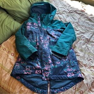 Burton insulated gortex snowboard jacket floral size medium